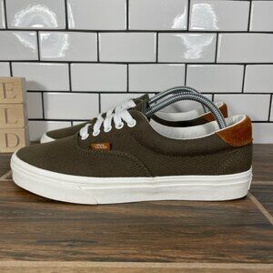 Vans Era 59 Womens 10.5 Shoes Dusty Olive Flannel Low Lace Up Skate Sneaker